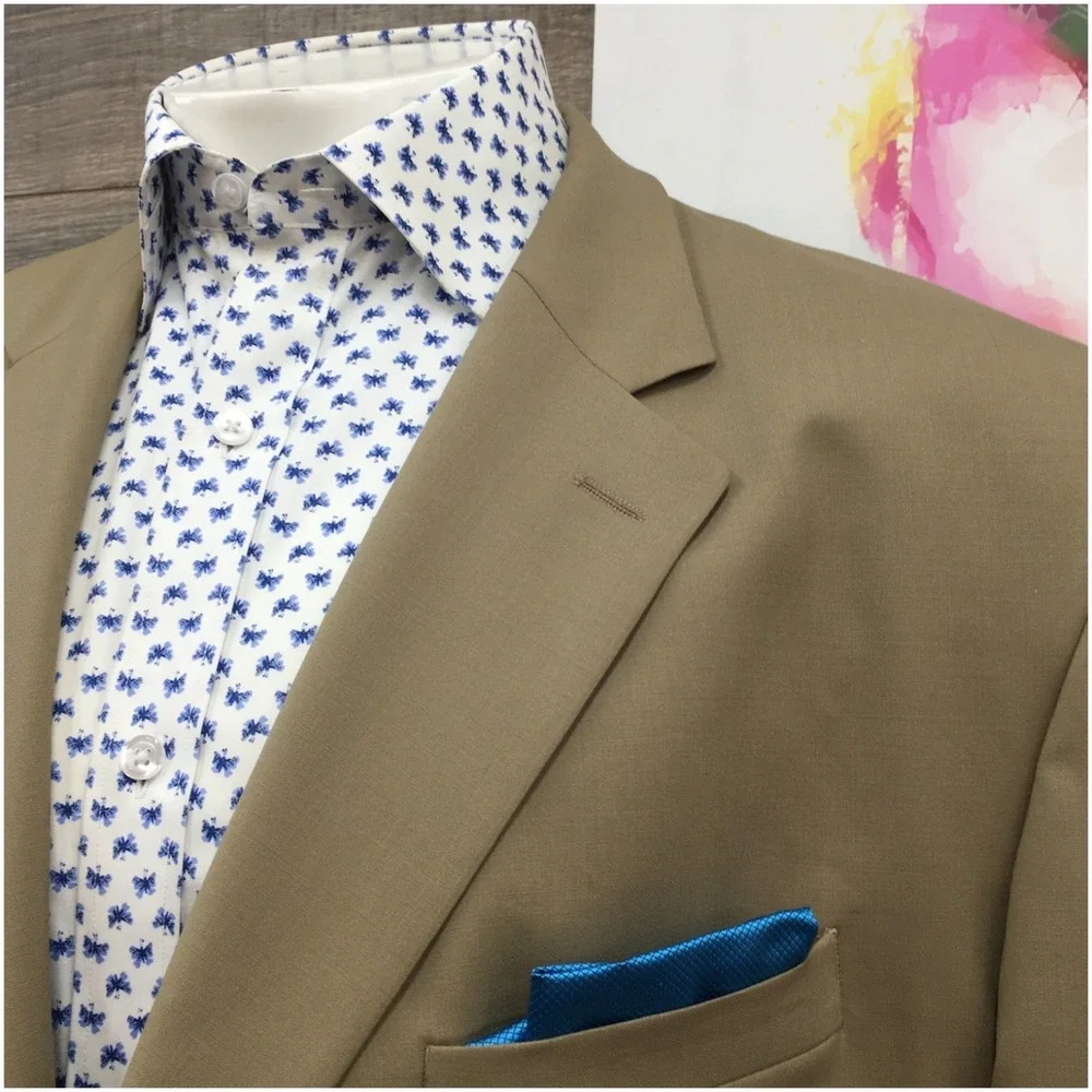 PAUL FREDRICK Mens Wool Blazer Sport Coat Casual Jacket Size 50L Classic Suit